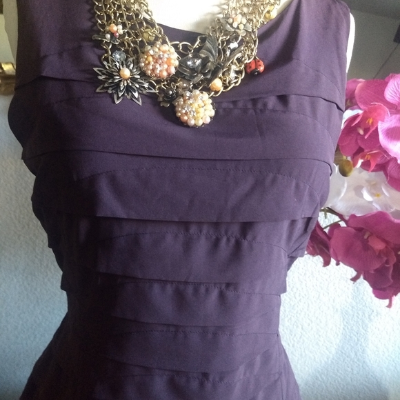 Plum Flap Short Dress - Picture 2 of 4